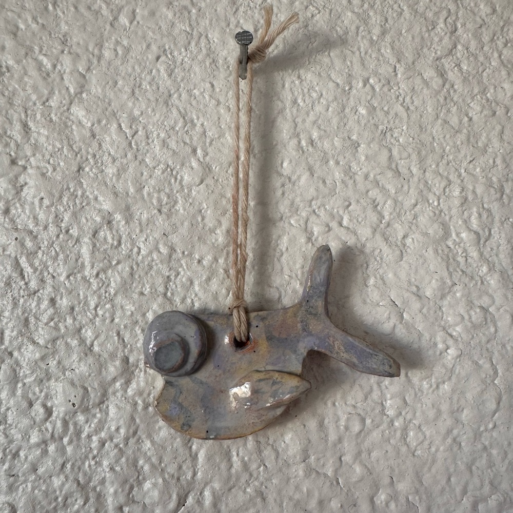 Handmade Fish Ornament 90’s Milky Periwinkle - Picture 4 of 4